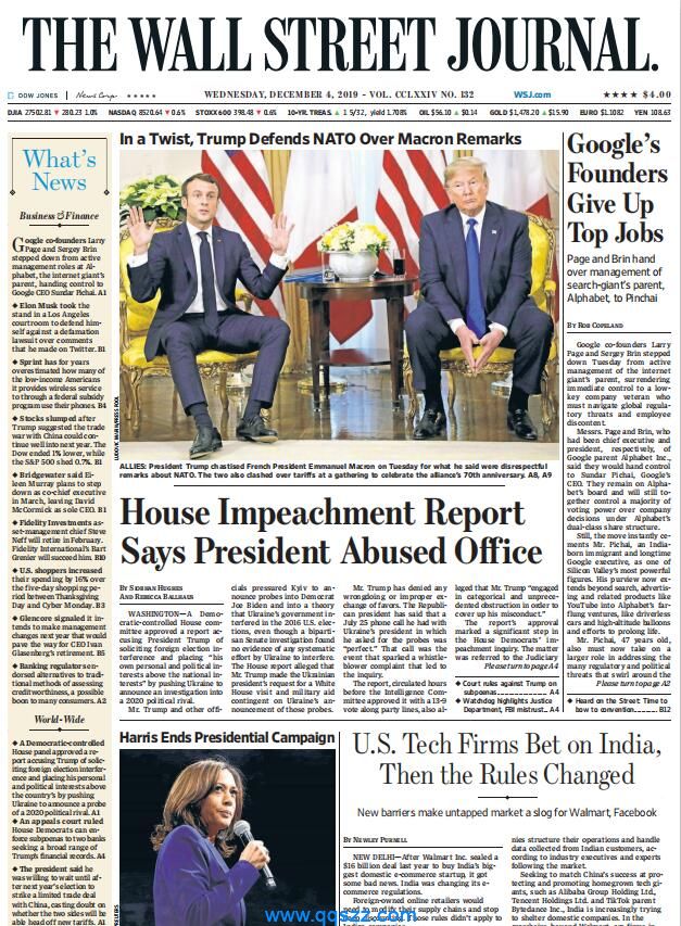 华尔街日报 The Wall Street Journal 2019年合集下载